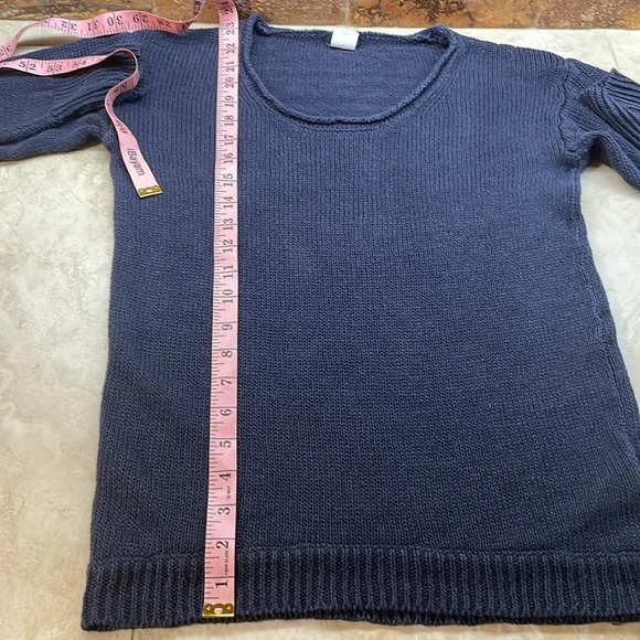 J.Crew Women’s Sweater Linen Long Sleeve Pullover Knit Dark Gray Size S - Picture 5 of 9